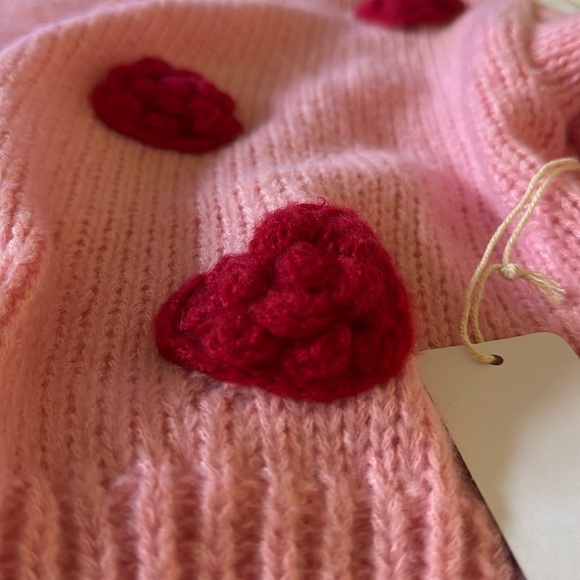 New Heart 3D Cardigan Sweater ~ Sweetest  Knit Valentine's Day ♥️♥️ - Picture 3 of 11